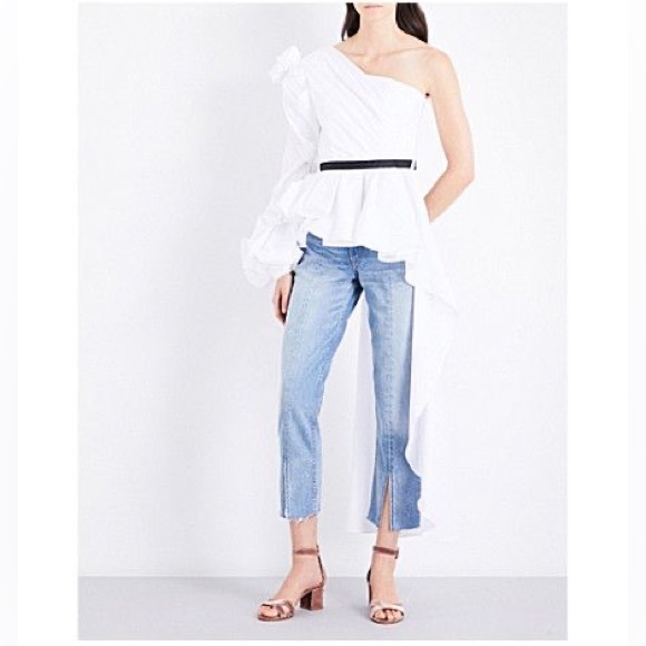 🎉HOST PICK TWICE🎉 NWT JOHANNA ORTIZ One-Shoulder Asymmetrical Top Sz M/US 6 - Picture 7 of 14